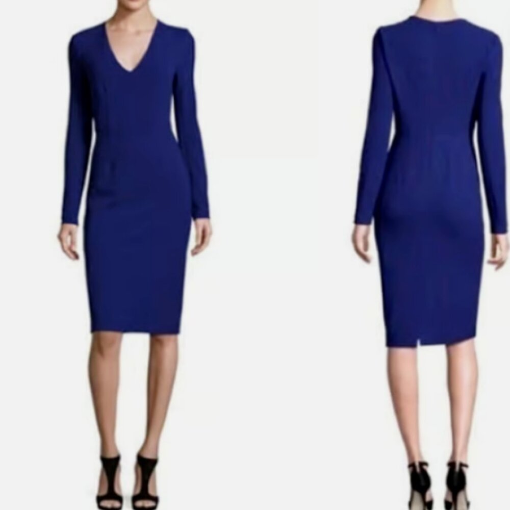 Women's Size 10 Diane Von Furstenberg BLUE SHEATH MILENA DRESS